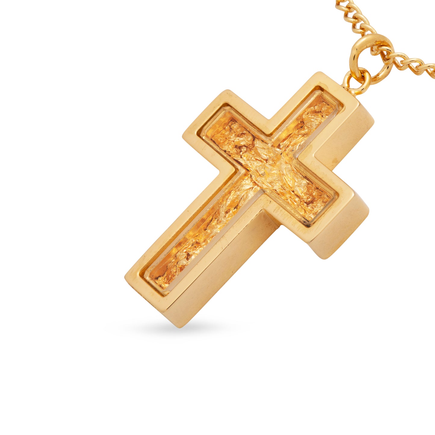 Cross Gold Leaf Pendant