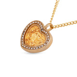 Gold Crystal Heart Pendant