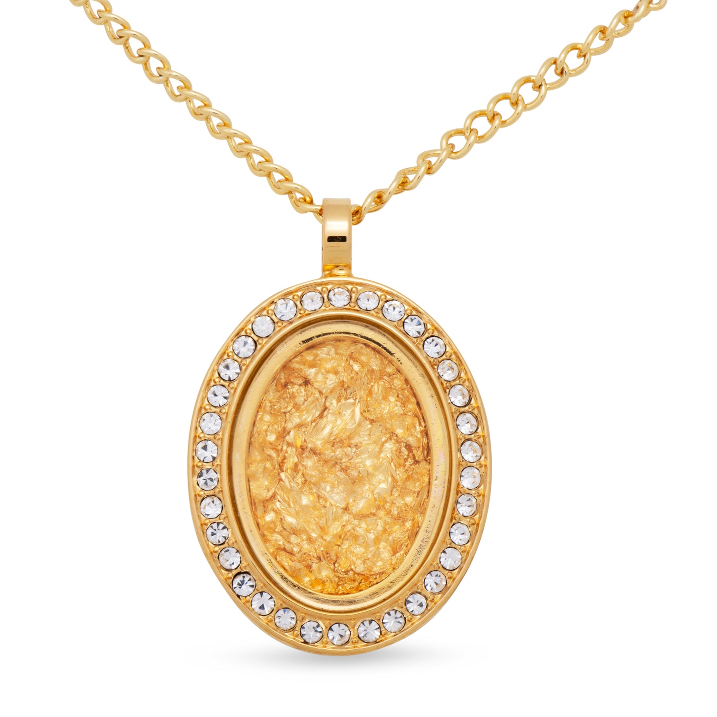 Sienna Diamante Gold Leaf Pendant
