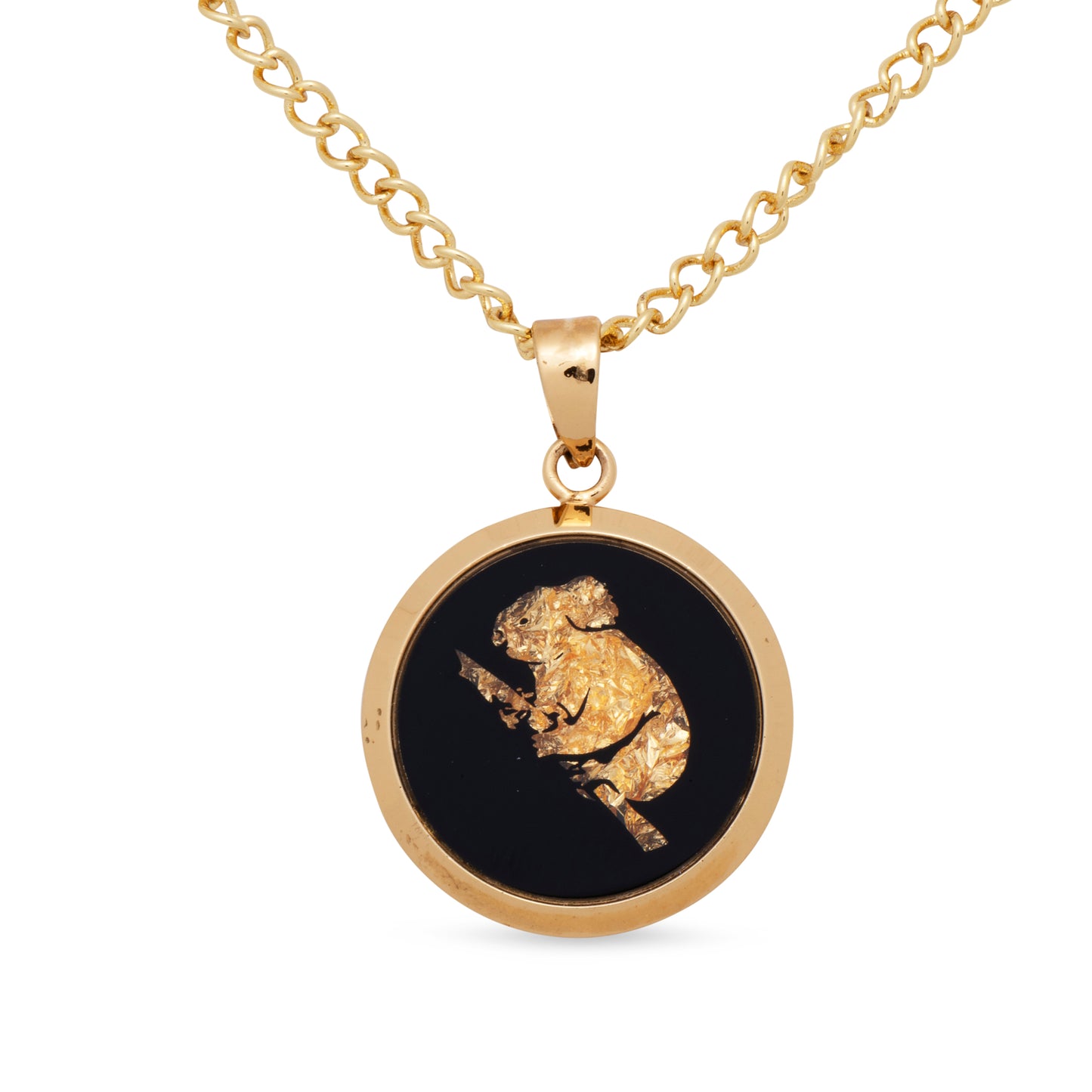 Koala Small Gold Leaf Pendant