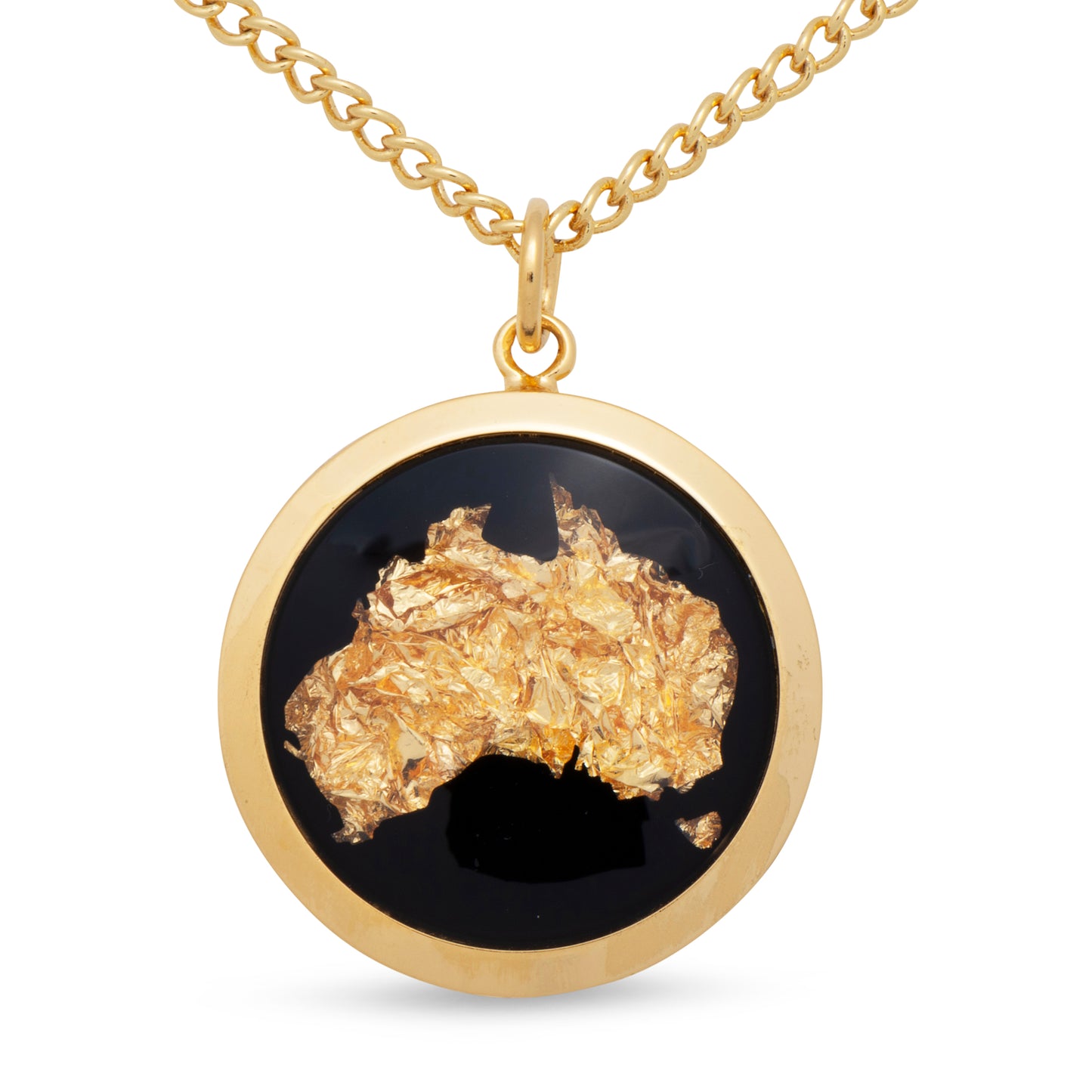 Australia Large Gold Leaf Pendant