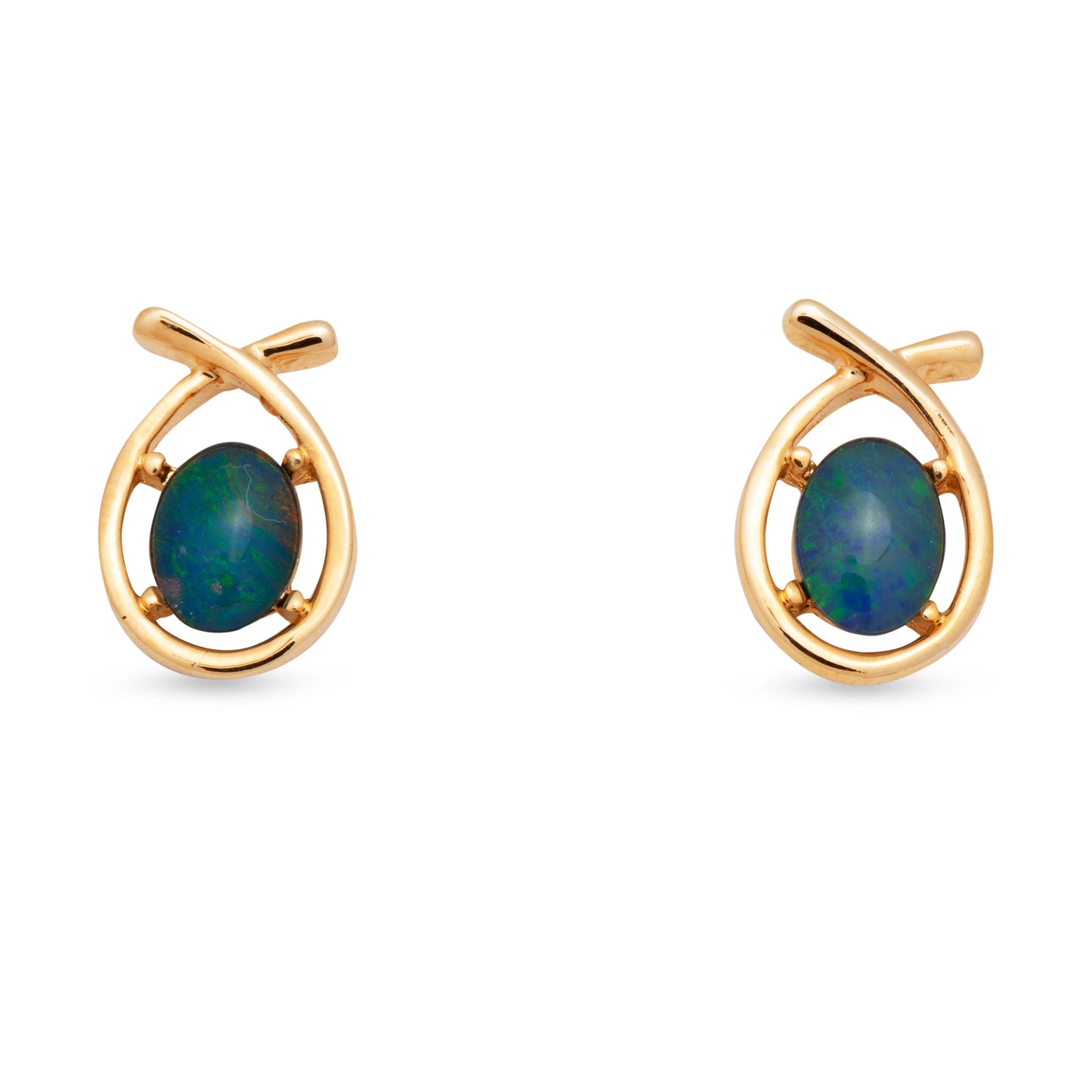 Julia Gold Opal Earrings