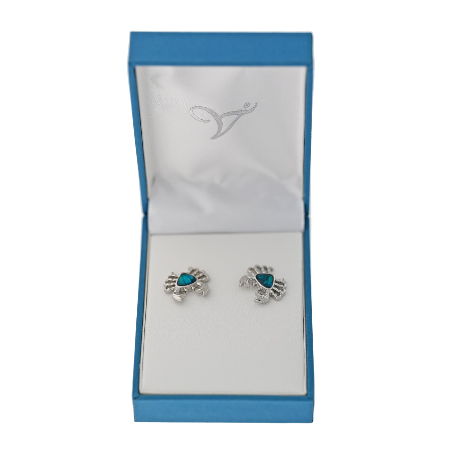 Paua Shell Crab Stud Earrings