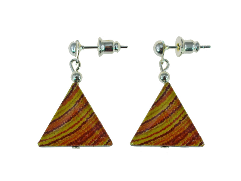 Iron Ore Earrings Triangle