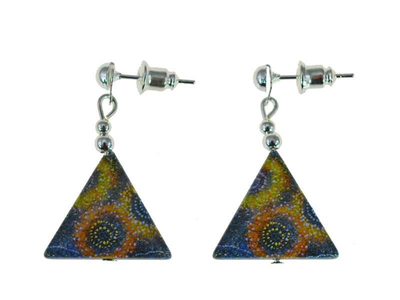 Iron Ore Earrings Triangle