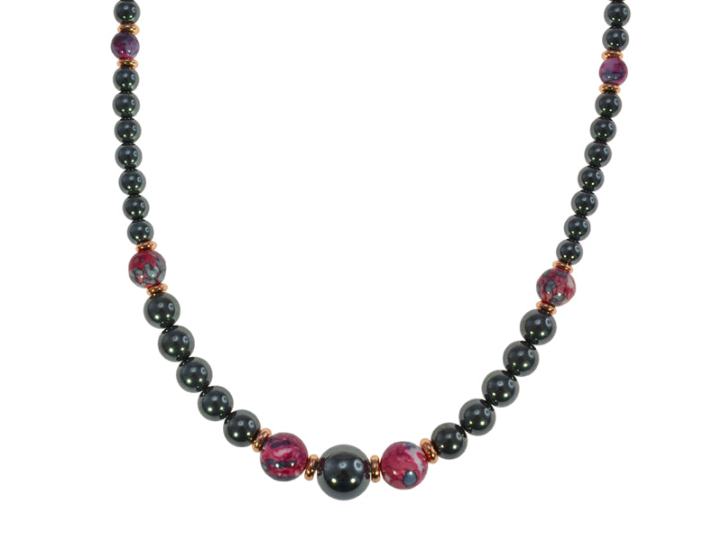 Iron Ore Necklace Plum