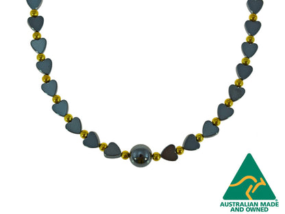 40cm IRON ORE HEART NECKLACE