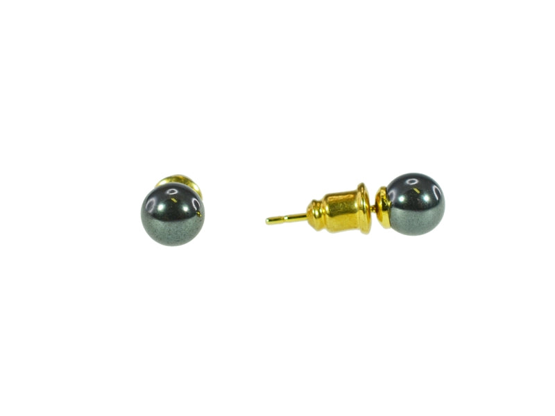 IRON ORE 4MM BALL STUD EARRINGS