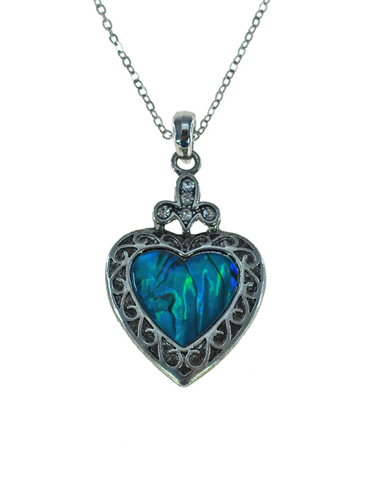 PAUA SHELL PENDANT BOXED