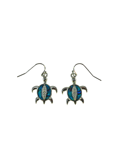 Paua Shell Turtle Earrings