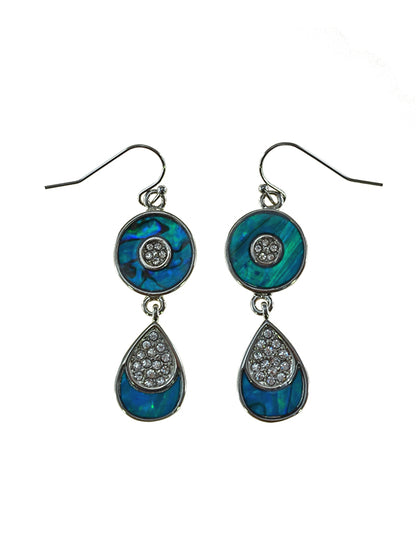 Paua Shell Drop Earrings