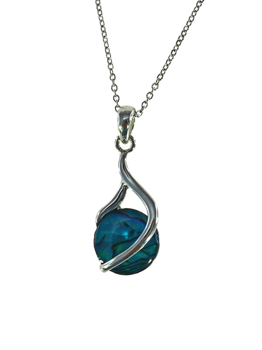 PAUA SHELL PENDANT BOXED