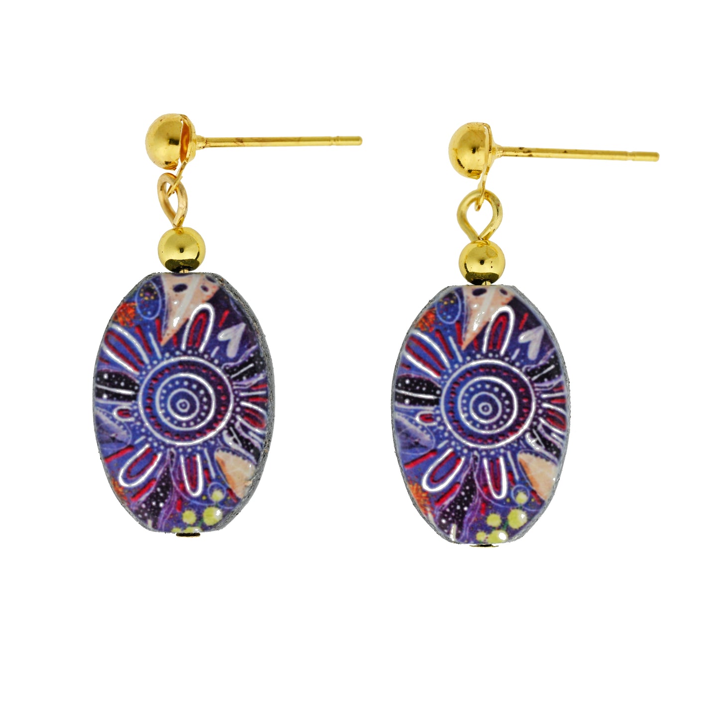 CHERNEE SUTTON EARRINGS OVAL BOXED