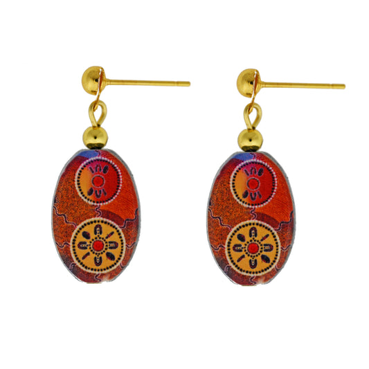 CHERNEE SUTTON EARRINGS OVAL BOXED