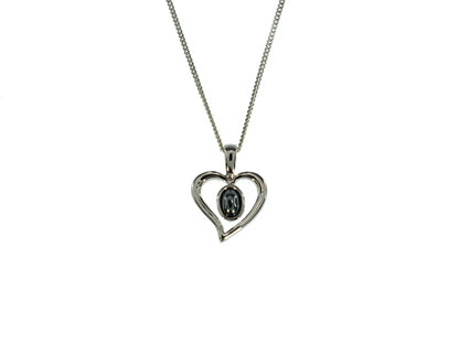 IRON ORE HEART PENDANT SILVER