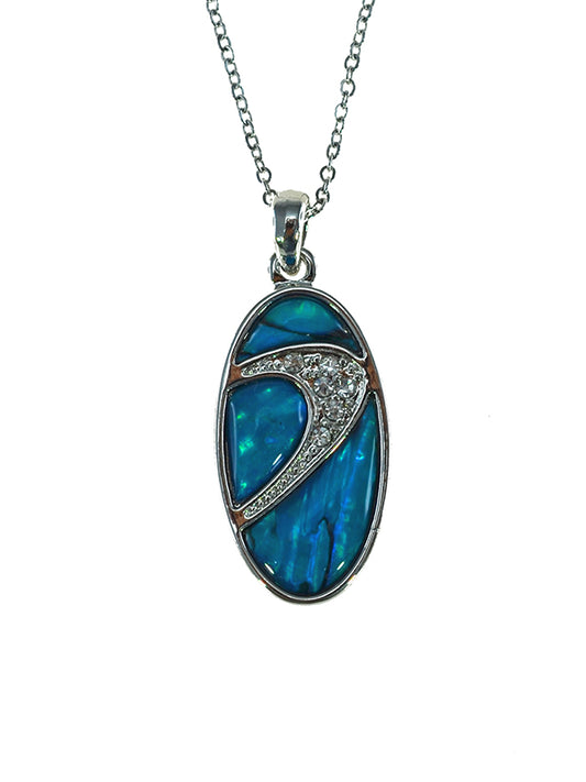 PAUA SHELL PENDANT BOXED