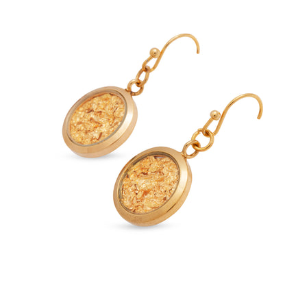 Gold Filled Earrings Round On Hook