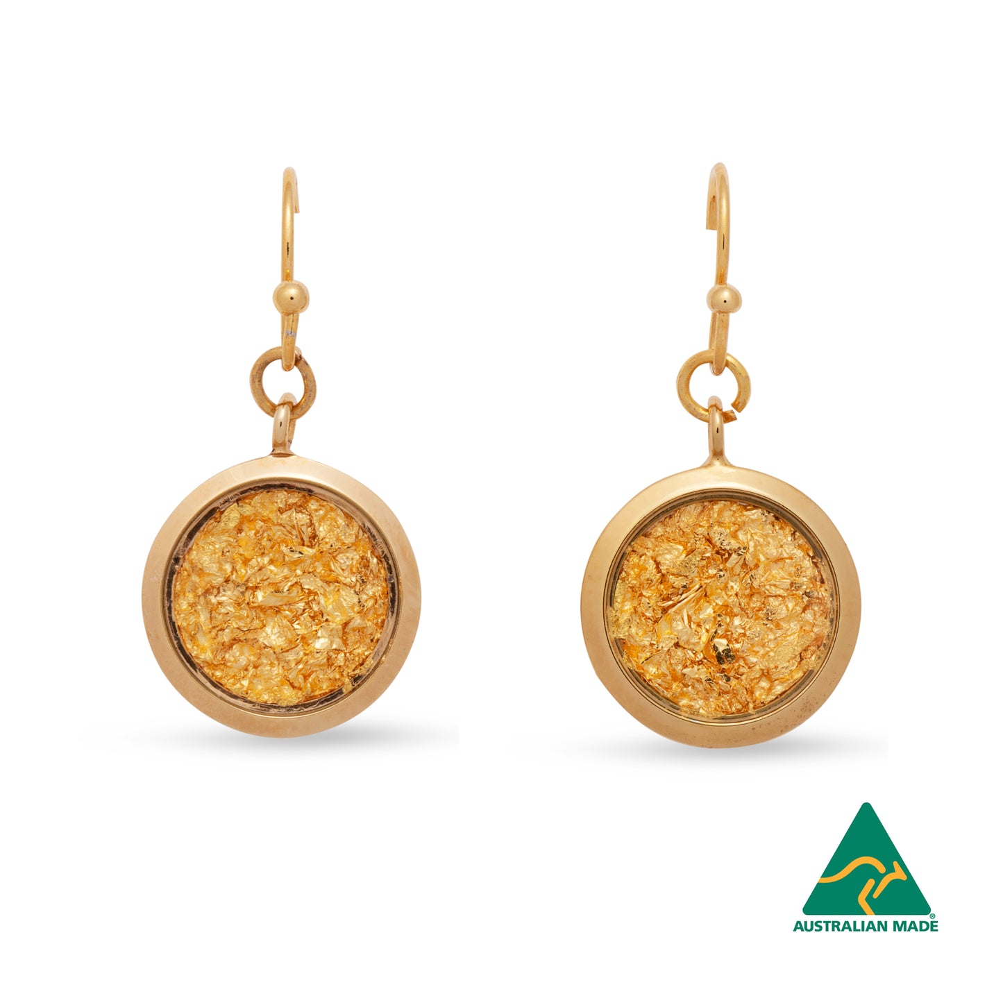 Gold Filled Earrings Round On Hook