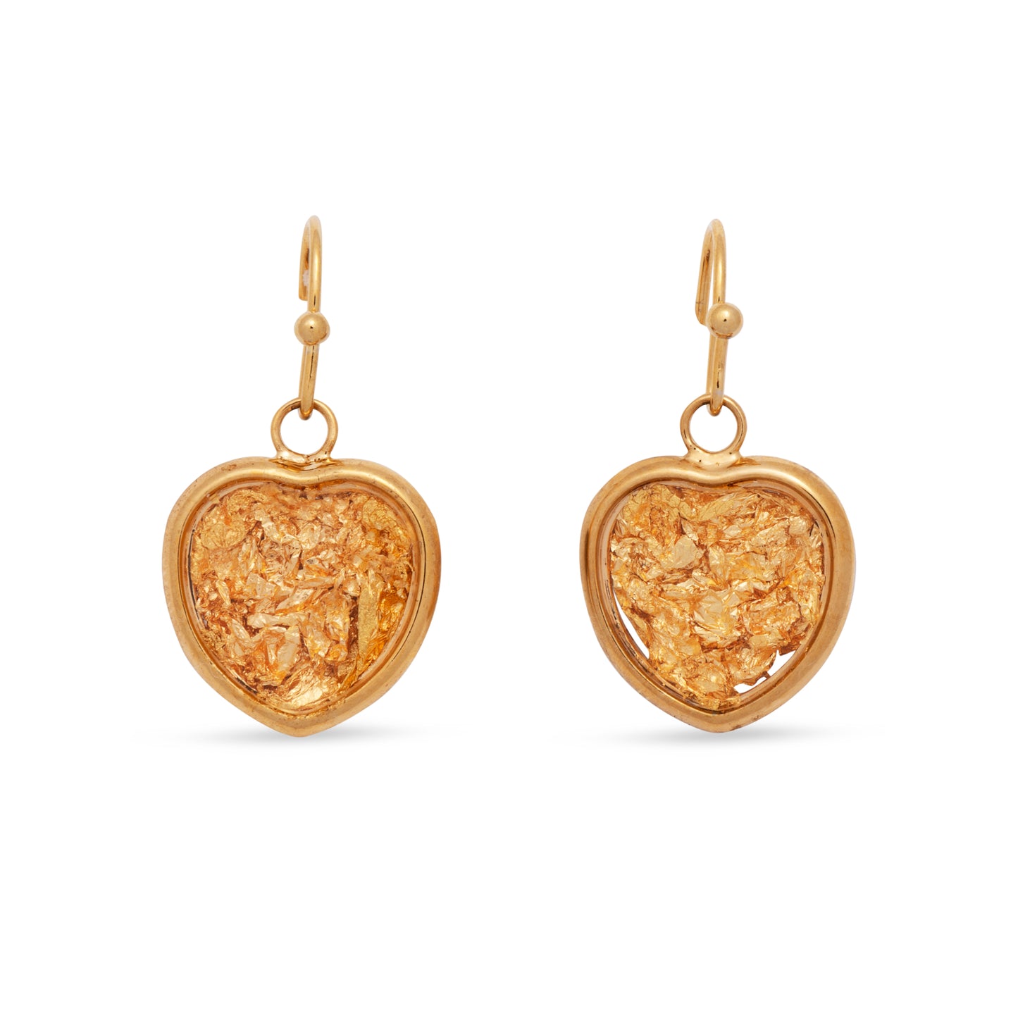Gold Filled Earrings Heart On Hook