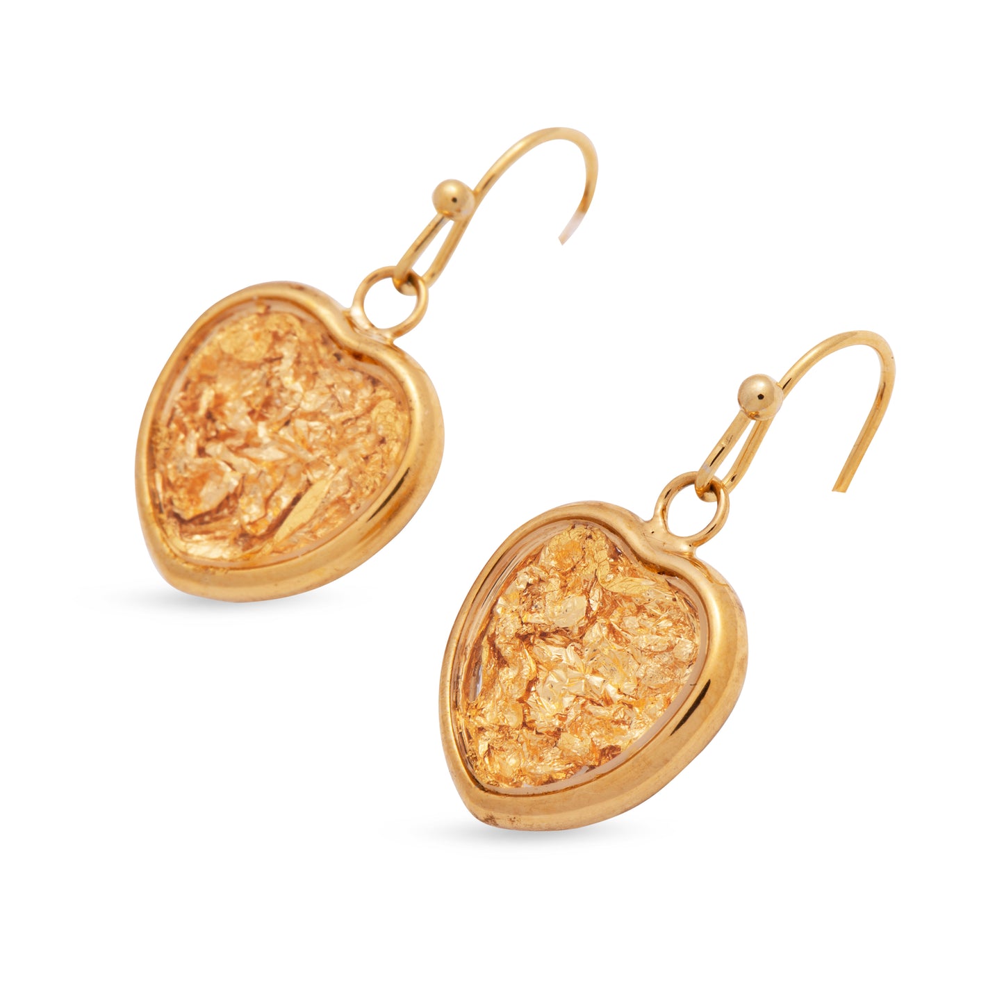 Gold Filled Earrings Heart On Hook