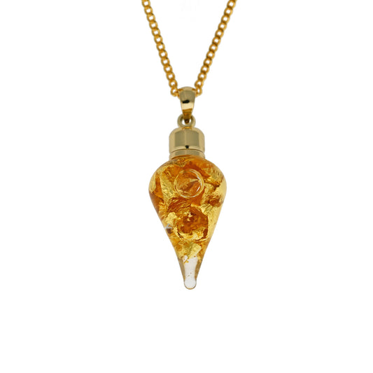 Glass Gold Cone Shape Pendant