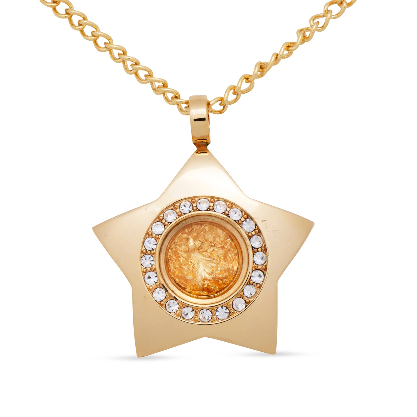 Saskia Diamante Gold Leaf Pendant