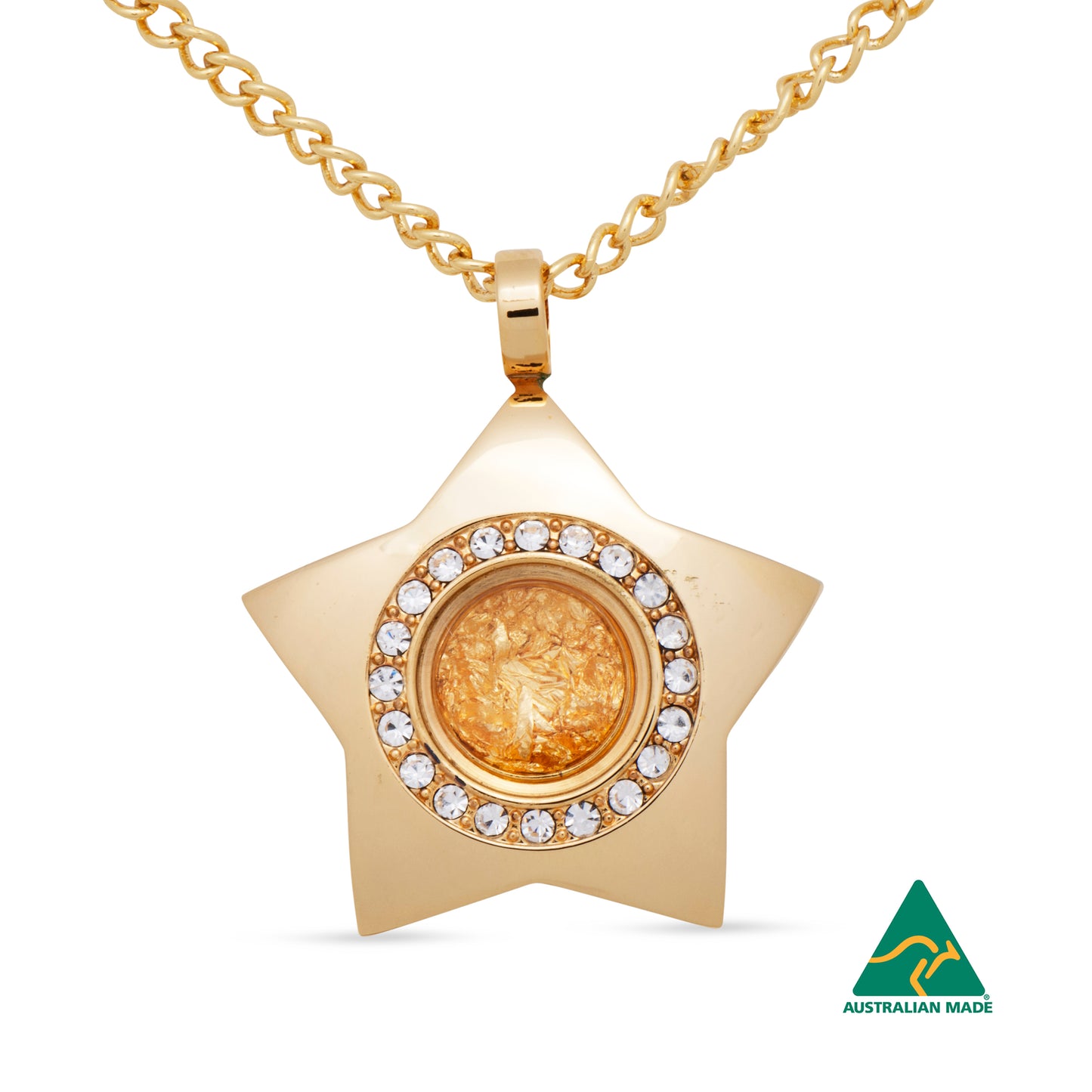 Saskia Diamante Gold Leaf Pendant
