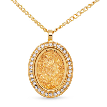 Sienna Diamante Gold Leaf Pendant