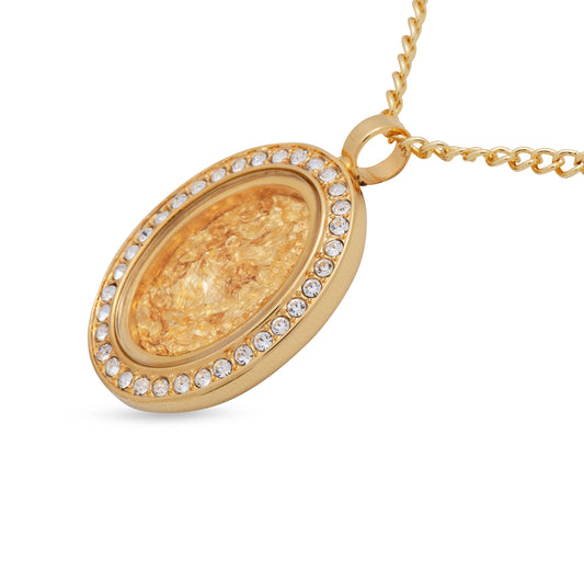 Sienna Diamante Gold Leaf Pendant