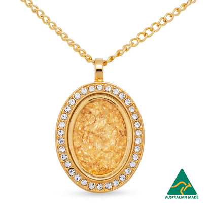 Sienna Diamante Gold Leaf Pendant