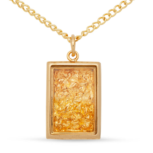 Gold Filled Rectangle Pendant