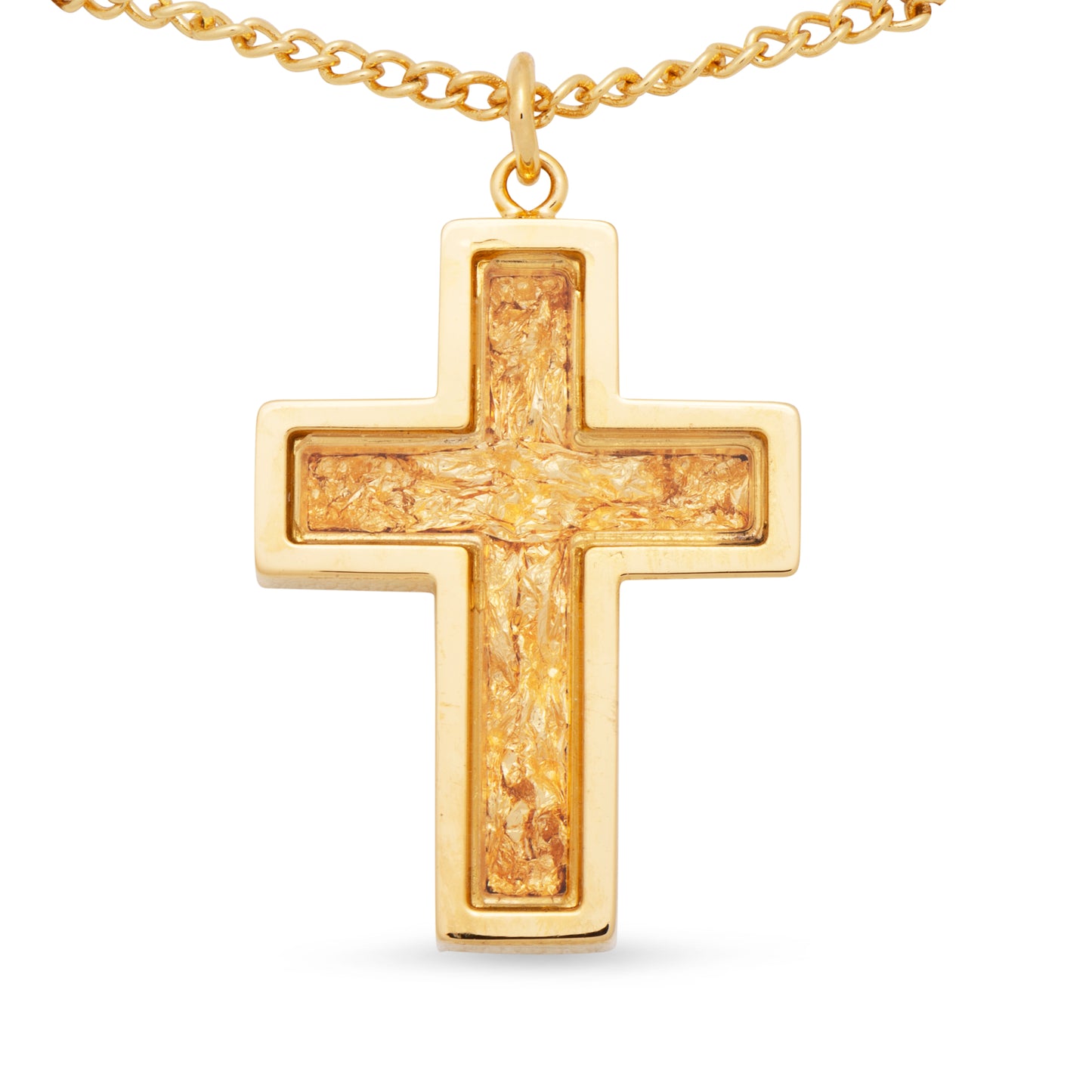 Cross Gold Leaf Pendant