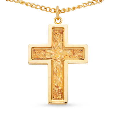 Cross Gold Leaf Pendant