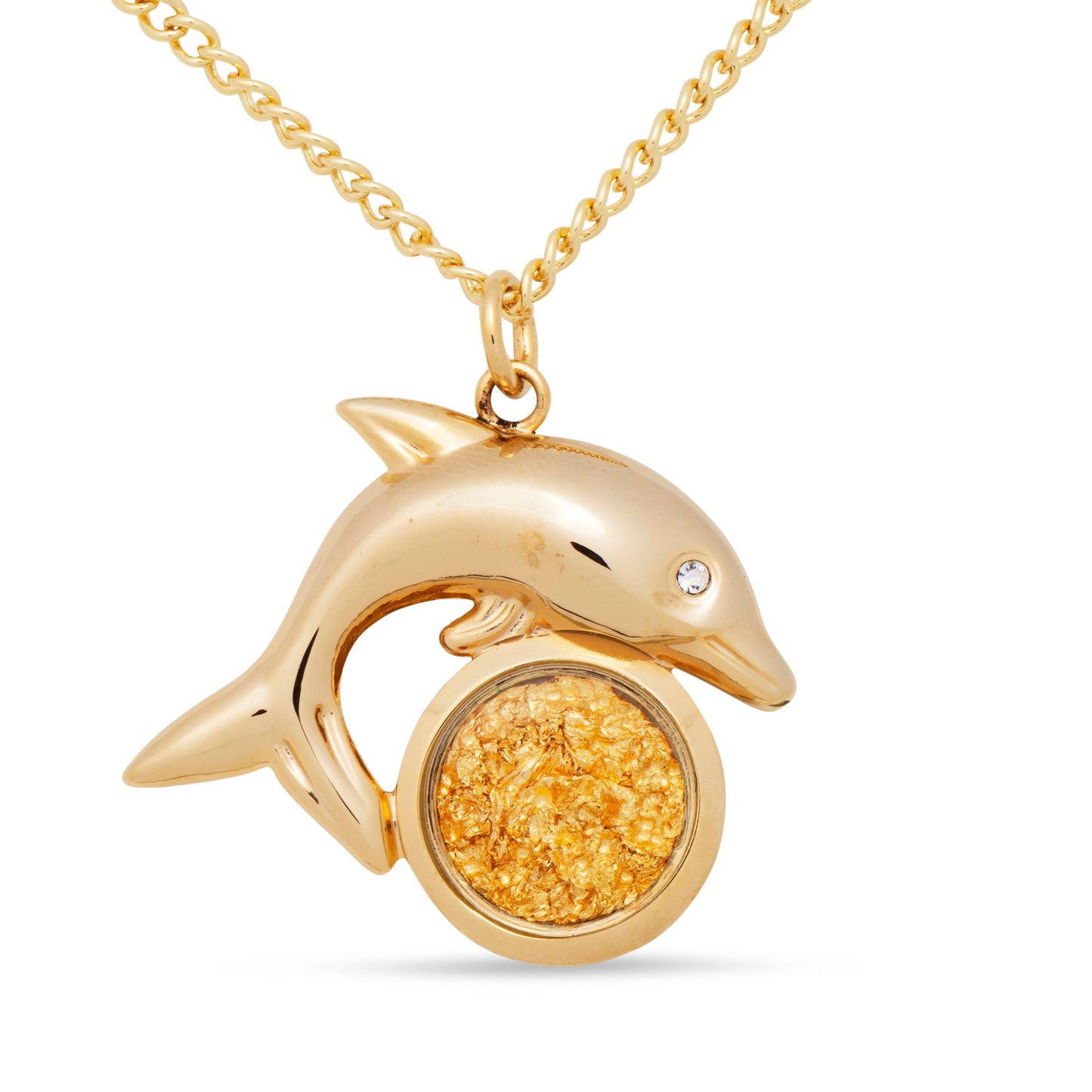 Dolphin Gold Leaf Pendant