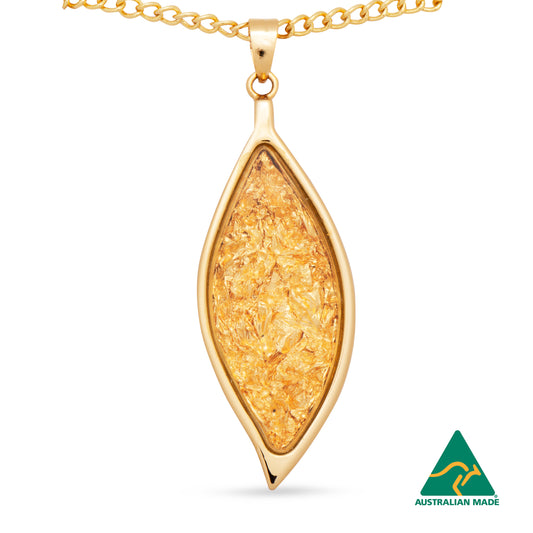 Lily Large Gold Leaf Pendant