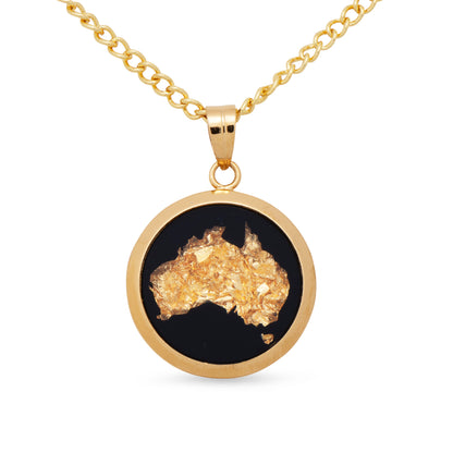 Australia Small Gold Leaf Pendant