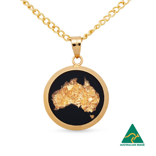 Australia Small Gold Leaf Pendant