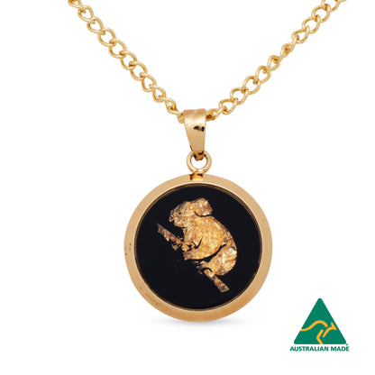 Koala Small Gold Leaf Pendant