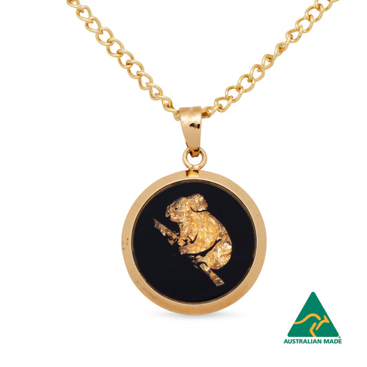 Koala Small Gold Leaf Pendant