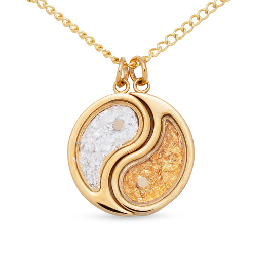 Gold Pendant Yin Yang 2 Part