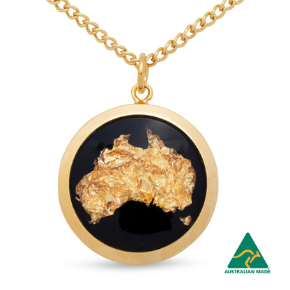 Australia Large Gold Leaf Pendant