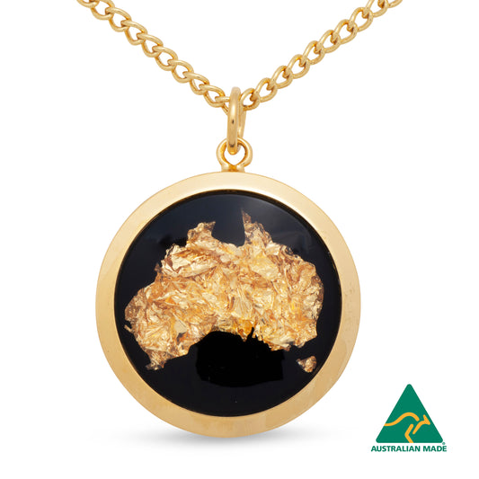Australia Large Gold Leaf Pendant