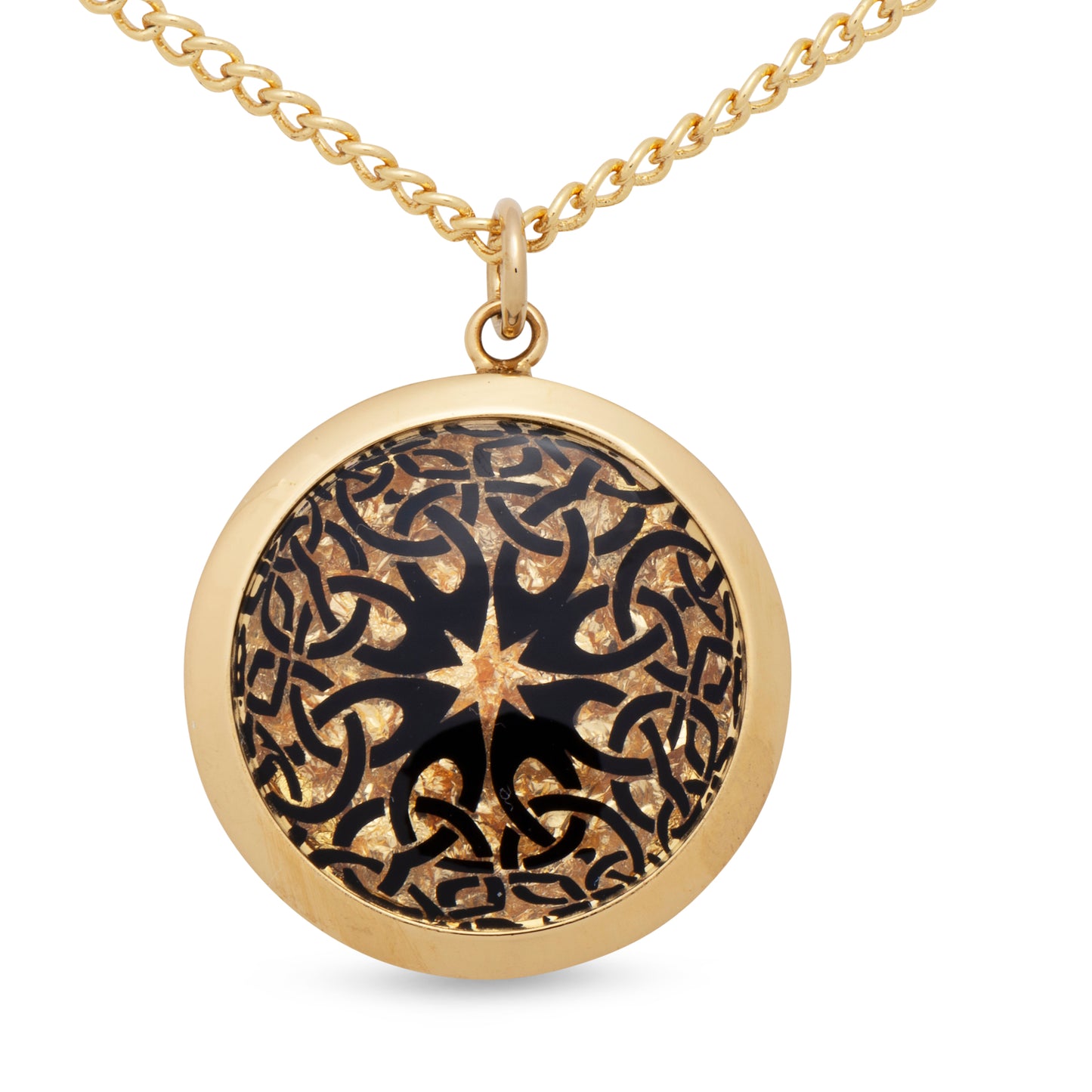 Celtic Star Gold Leaf Pendant