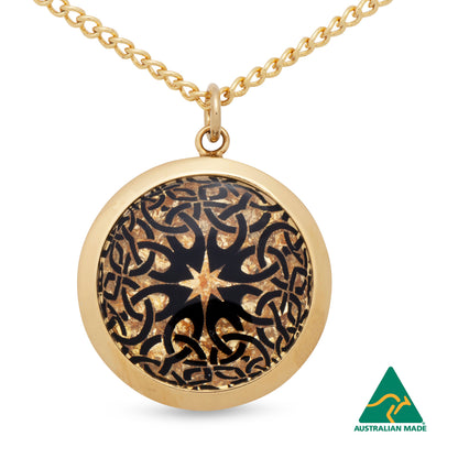Celtic Star Gold Leaf Pendant