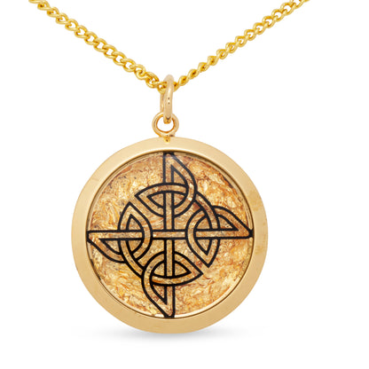 Celtic Knot Gold Leaf Pendant