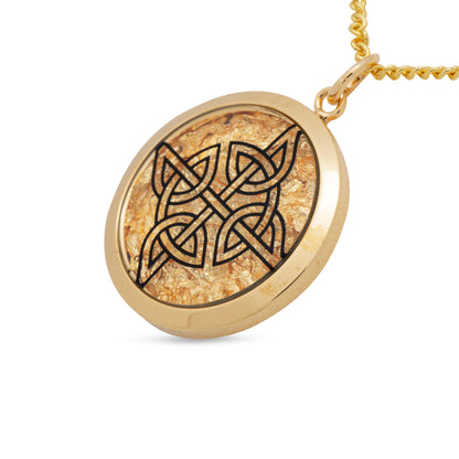 Celtic Knot Gold Leaf Pendant
