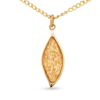 Gold Pendant Petite Leaf