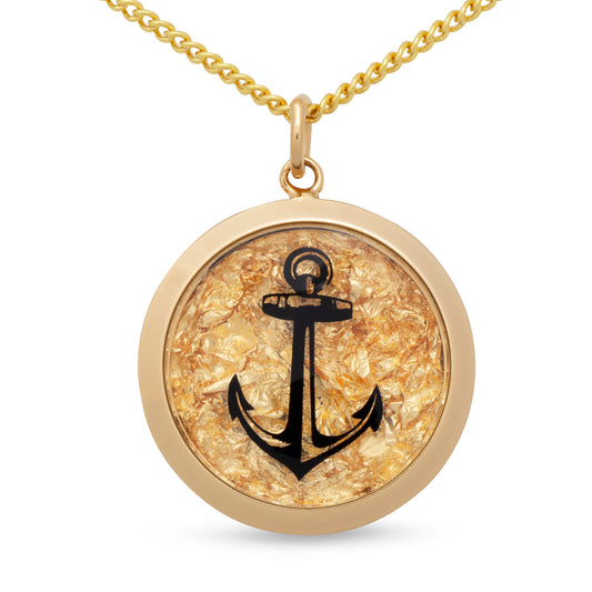 Gold Leaf Pendant Anchor