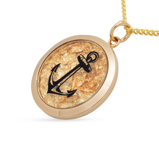 Anchor Gold Leaf Pendant