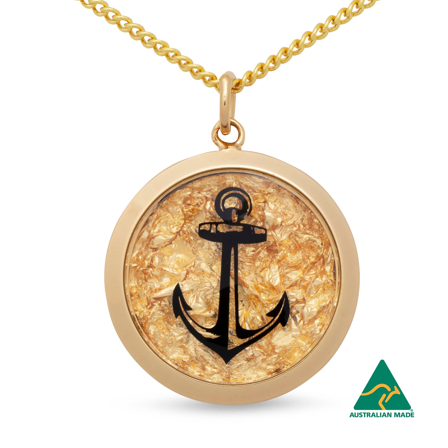 Anchor Gold Leaf Pendant